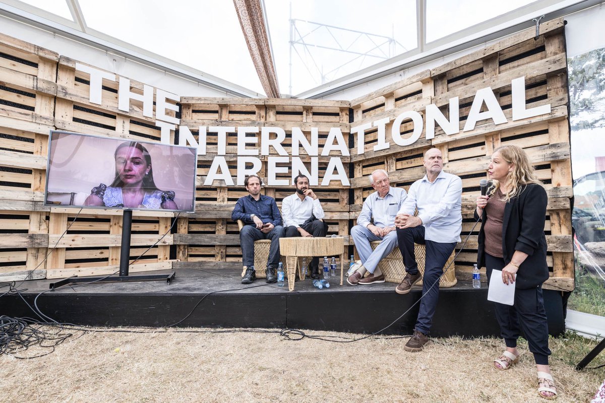 syrianetf's tweet photo. The SETF team, along with @SyriaUkraineSUN and @snhr, was recently at the @Folkemoedet Democracy festival for a panel on “Impunity Kills Lessons from Syria and Ukraine,” about how impunity given to criminal regimes allows them to continue committing their war crimes every day. https://t.co/qOYAkPubE4