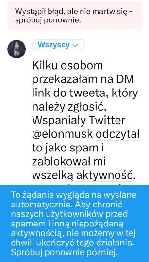 ObywateleRP's tweet photo. Ważne info od @AlaBezFanatykow.
Ma zablokowane konto i brak info do kiedy.
@Anna_Mierzynska 
@PabloMoralesPL 
@adam_abramczyk 
@EreaAndrzej https://t.co/ggmTa0wqYa