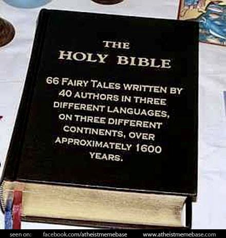 The holy Buybull 
The inerrant word of god??