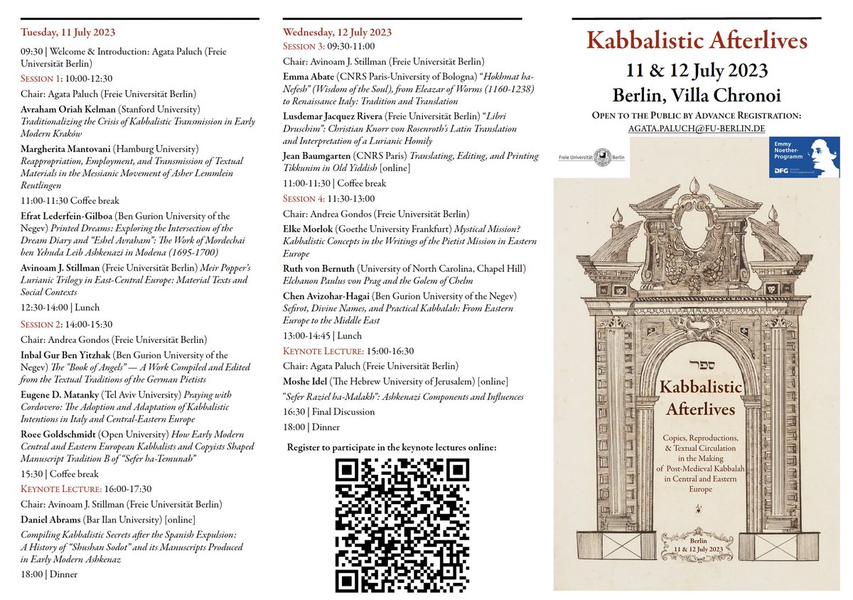 ESKNOW1's tweet photo. Join us for the (online) keynote lectures of "Kabbalistic Afterlives: Copies, Reproductions &amp; Textual Circulation in the Making of Post-Medieval Kabbalah in Central-Eastern Europe" as we head towards the final phase of our project! Details and registration 👇 https://t.co/MWao69HFNo