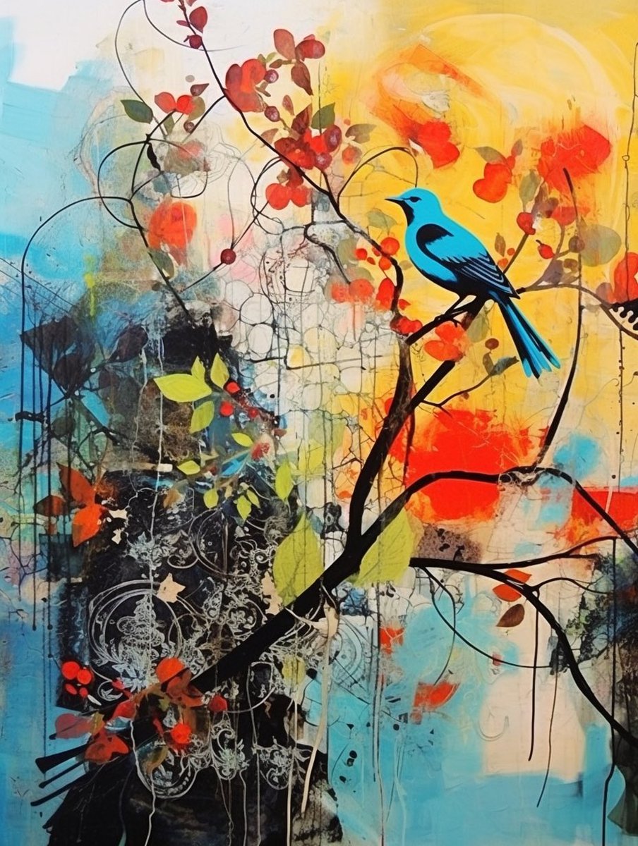BrokenMindset_'s tweet image. Blue Bird Sing

#AIart #abstractart #TwitterDead