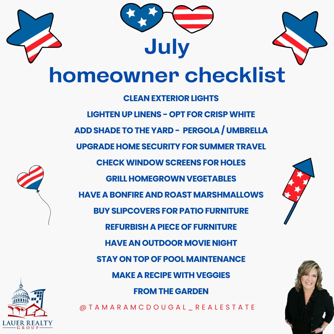 😎Tan lines may fade, but a monthly home maintenance checklist makes your home SHINE!
#tamaramcdougalrealestate #tamarasellsmadison #SOLD #madisonwi #homes #listwithme #buywithme #madison #seller #homesales #LRG #sellingagent #buyersagent #listingagent #homeowner #homeownership