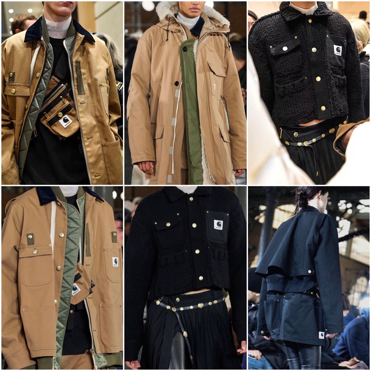 美品sacai サカイ WIP × 23aw × カーハート Carhartt