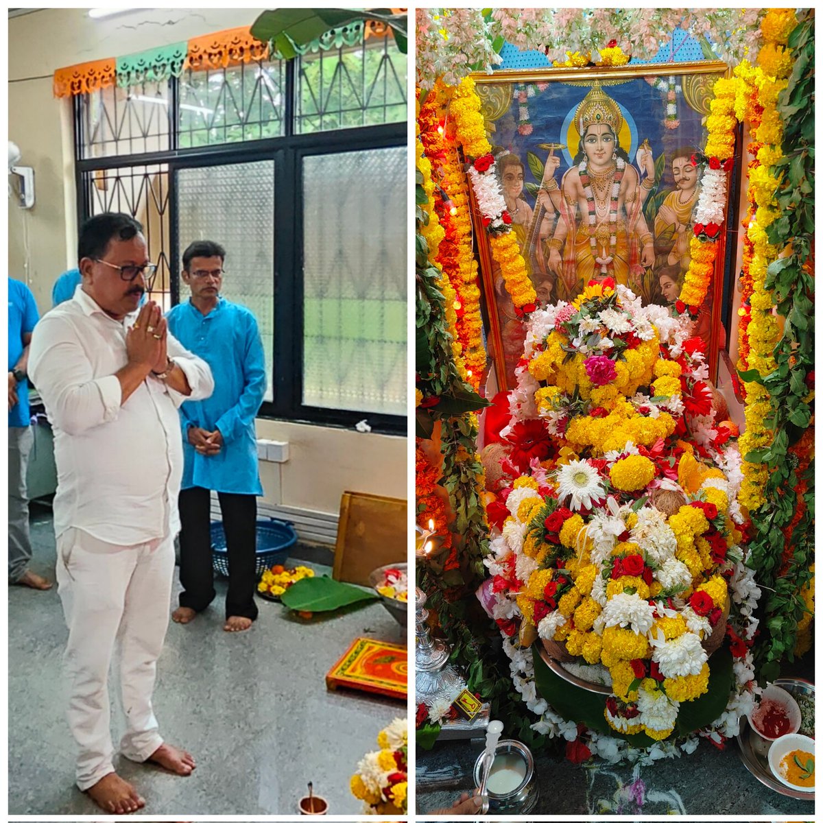 S_Phal_Dessai's tweet photo. Yesterday Visited and offered prayers @ P.W.D Division 19 office on the occasion of Satyanarayan Mahapooja @ P.W.D office , Sanguem-Goa.
#Satyanarayan #Mahapooja https://t.co/1ZhwxcKUej