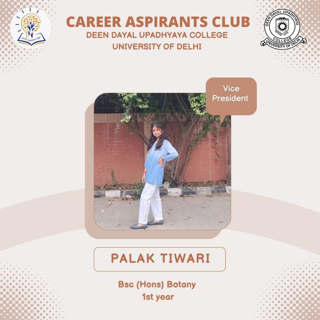 cacdduc's tweet photo. Introducing the Vice President of CAC for the session 2023-24. Palak Tiwari.
 Her Smile is the curve that sets everything straight. https://t.co/zsCTZzrWHo