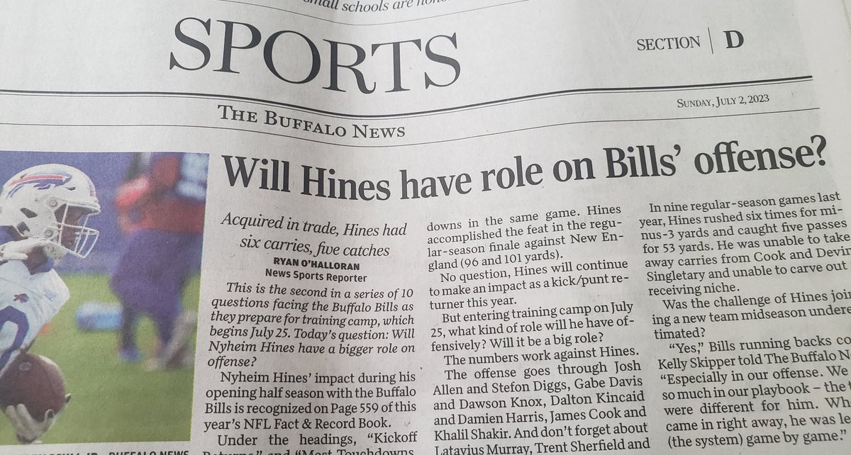 @willhines Good luck on the Buffalo Bills this year