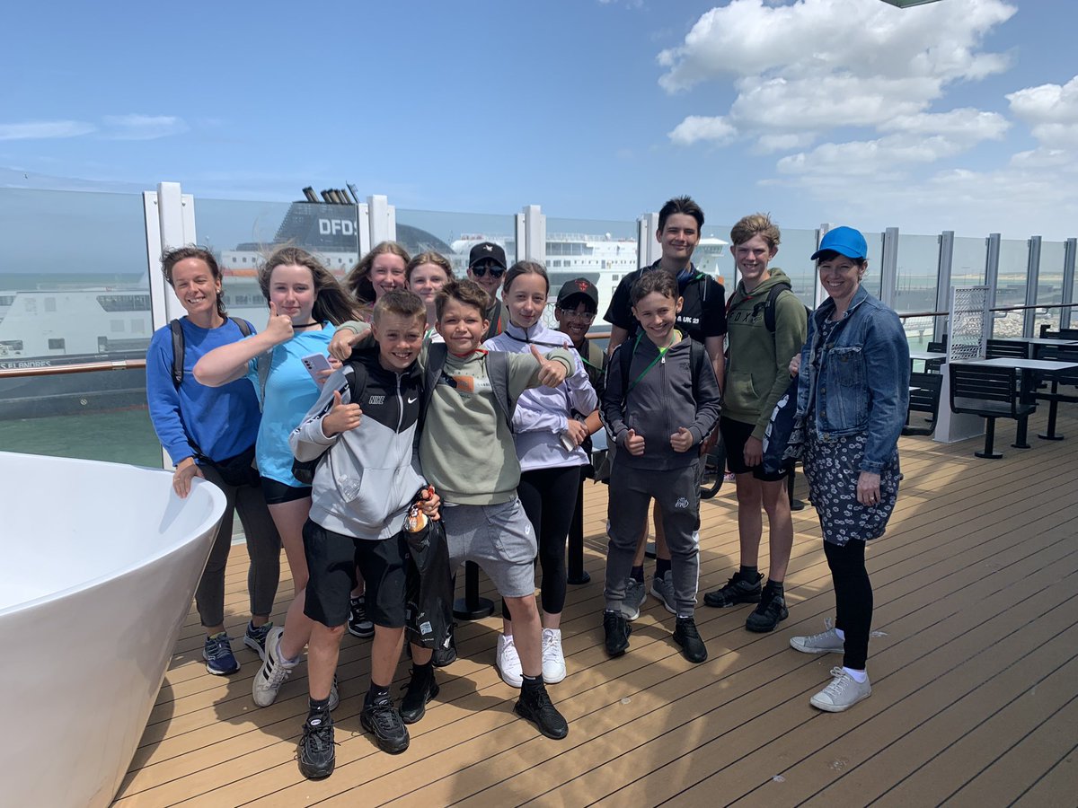 sarchsmodlangs's tweet photo. Chocolat chaud ☕️for breakfast and then a trip to a French supermarket this morning 🛒🥖🛍️.
We are now back in the UK after a delayed ferry crossing. Hoping to make up the time for a 22:30 arrival but we’ll keep you updated. 🚎⛴️ https://t.co/r1A0yGkJqt