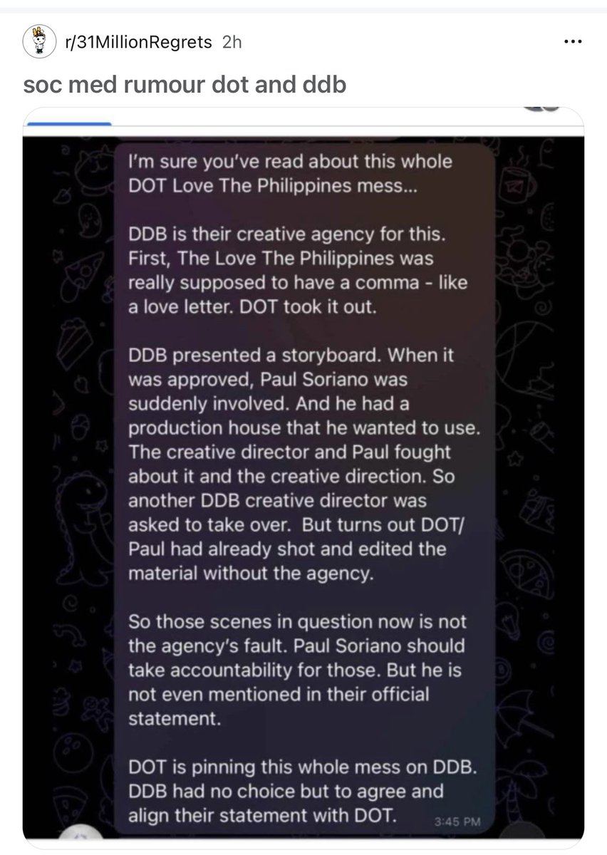 nabunturanguy's tweet photo. This is  juicy stuff! I tend to believe this story.  DDB Group Philippines, being a most-awarded advertising agency, is not a “copy pasting” firm. This ruckus is not about an error, but a deliberate attempt to fool people &amp;/or sabotage something or someone. The plot thickens! https://t.co/cX5OS2Nzko