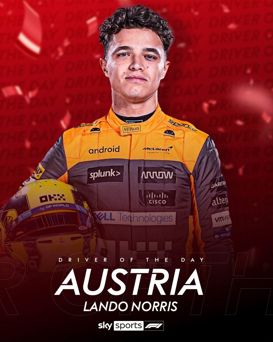SkySportsF1's tweet photo. Lando Norris absolutely loves driving at the Austrian Grand Prix 💪 https://t.co/A049N2RE0f