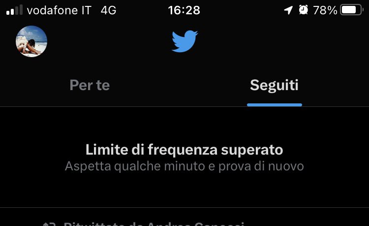 MartaromeoRomeo's tweet image. Sì può essere solo attivi

#Twitter #TwitterDead #TwitterDown #TwitterFail #TwitterIsBroken #TwitterIsDead #Twitterlimit #TwitterLimits #TwitterRateLimit