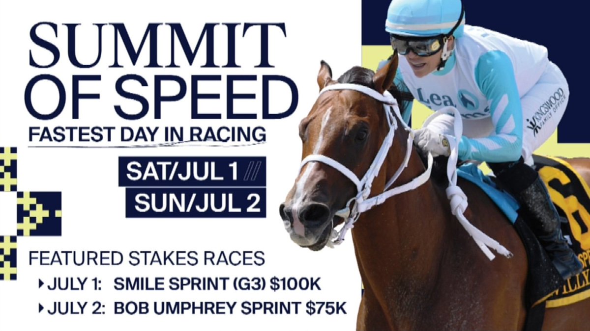 GulfstreamPark's tweet photo. This Sunday, July 2nd, the #SummitofSpeed continues at #GulfstreamPark with nine races including the Bob Umphrey Sprint Stakes. First race PT 12:50PM. #RoyalPalmMeet
Watch our LIVE racing here:
👉https://t.co/yAR9R0vofC
Transmisión EN VIVO en Español:
👉https://t.co/ew9y8RjXe0 https://t.co/qLflWNaLAf