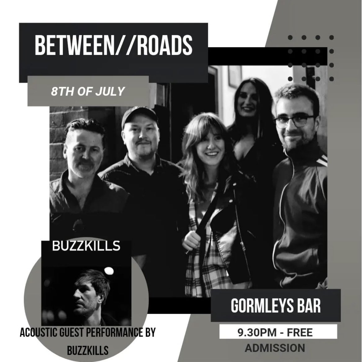 The single launch local tour continues!!!

@gormleys__bar - Garristown.
9.30pm kick off!
Special acoustic guest performance by @buzzkillsmusic
A night of original songs &amp; stories with B//R. The home town gig lads!