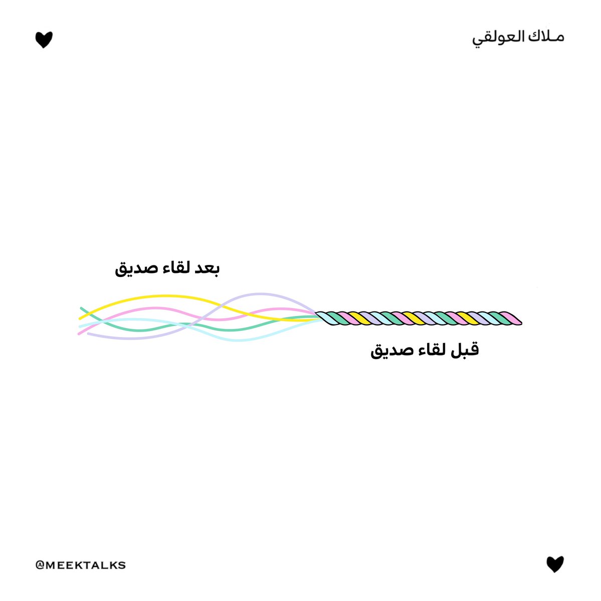 مشاعرك قبل وبعد لقاء صديق.