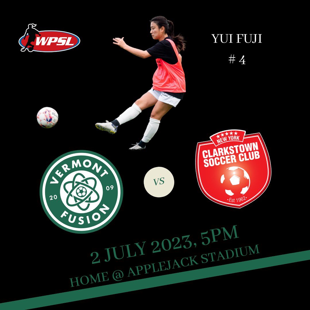 Big match tonight (Sunday, July 2 vs. the <a href="/ClarkstownSC/">Clarkstown SC</a> at our 🏠 <a href="/AJ_Stadium/">Applejack Stadium</a> @ 5PM!  Show up + get loud!!!! <a href="/WPSLEast/">WPSL East Region</a> | <a href="/WPSL/">Women’s Premier Soccer League</a>