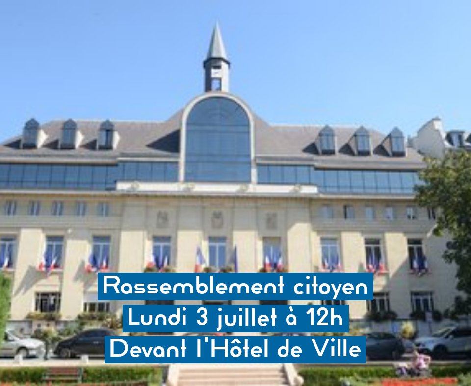 saintmande's tweet photo. 🇫🇷 A la demande de @l_amf, M. le Maire, @JulienWeil et le Conseil municipal invitent les Saint-Mandéens à un rassemblement citoyen en soutien aux maires attaqués ces derniers jours lors des émeutes urbaines et pour le retour à la paix civile le 3 juillet à 12h devant la mairie. https://t.co/xsN1Yhf1rH