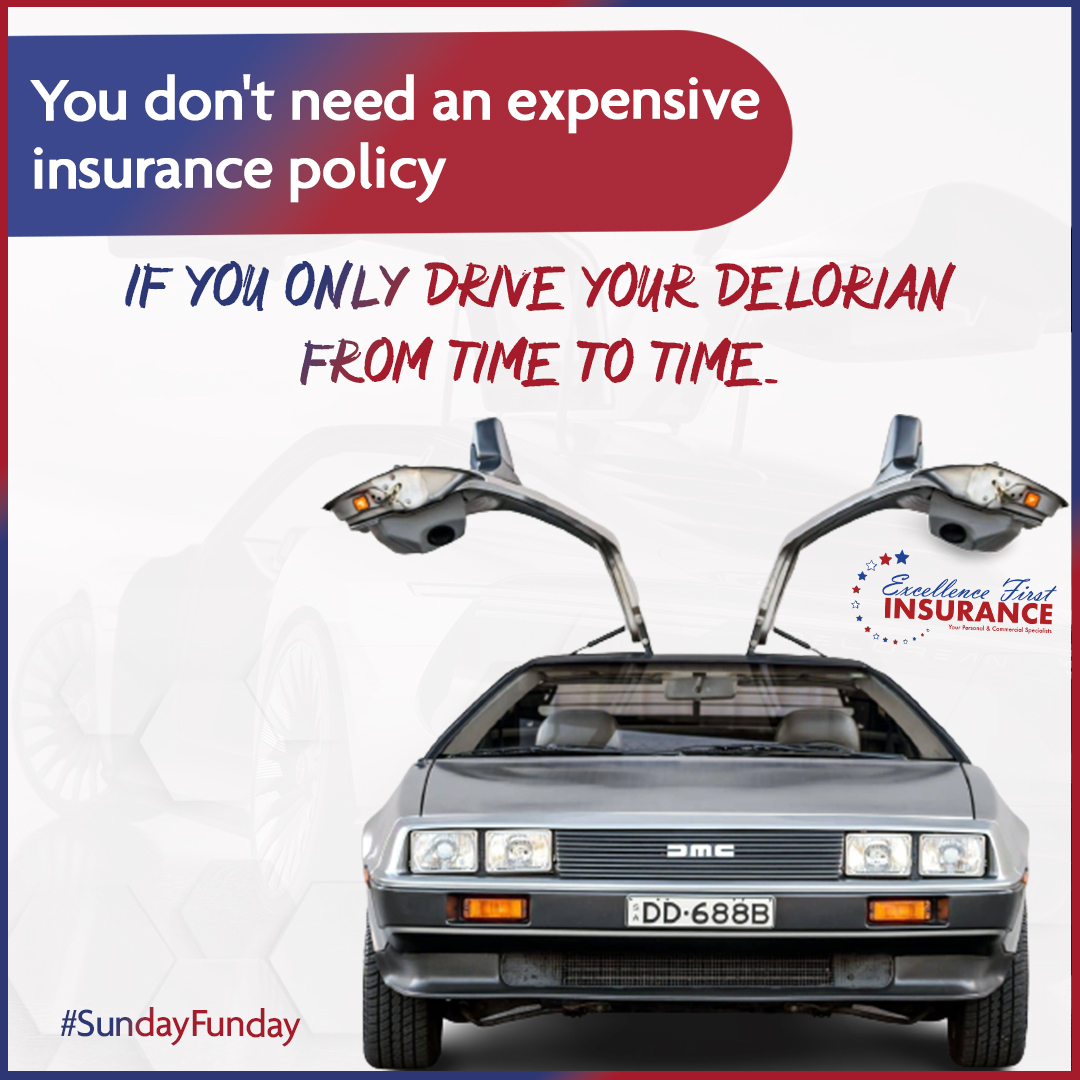 xcellence1stIns's tweet image. Driving your Delorean? Don't worry about an expensive insurance policy if you only use it from TIME to TIME. 😂 Jokes aside, it is important to have proper coverage to protect your prized ride. 

#InsuranceJokes #CarInsurance #ProtectYourRide