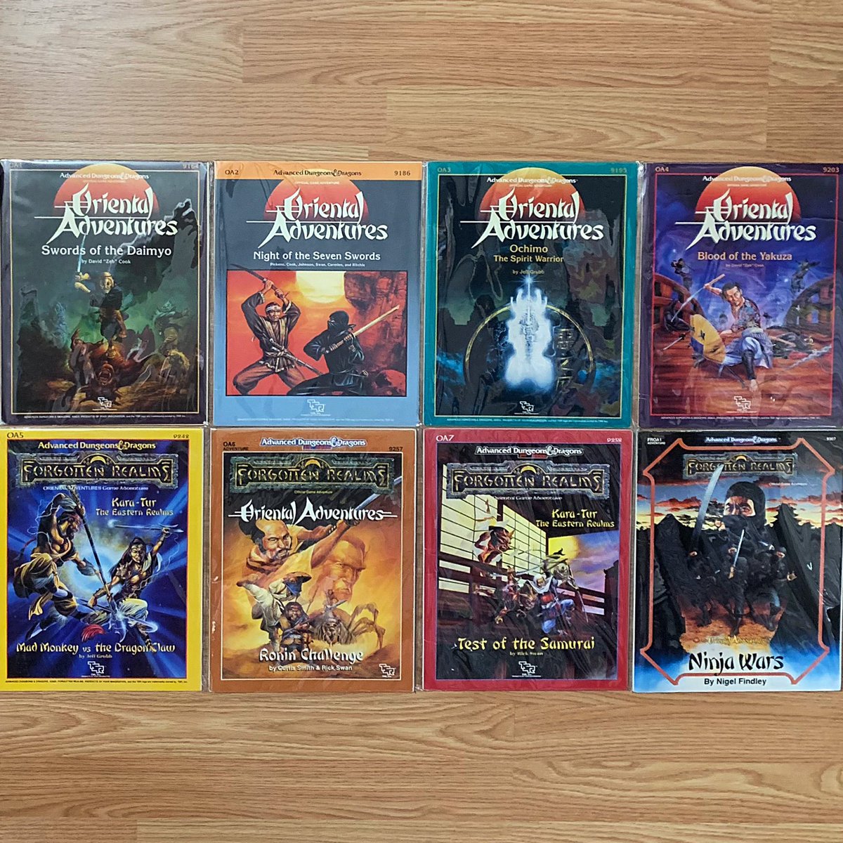 dnd__daily's tweet photo. Oriental Adventures / Kara-Tur. All products released from 1985-1990. #DnD #KaraTur #TTRPG https://t.co/v0ZOTb7Ppr