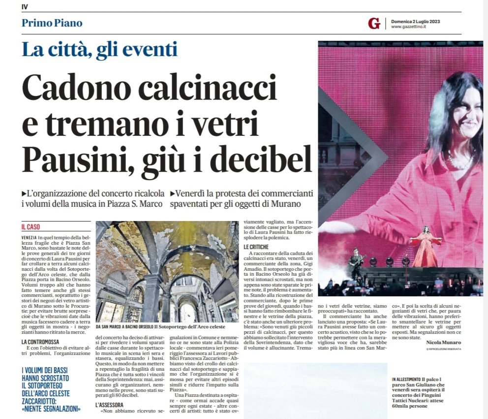toninopau's tweet photo. Rassegna stampa di Venezia @LauraPausini https://t.co/H6FrrTAQA8