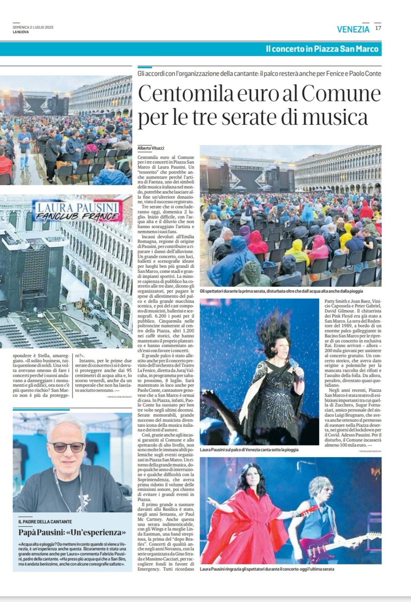 toninopau's tweet photo. Rassegna stampa di Venezia @LauraPausini https://t.co/H6FrrTAQA8