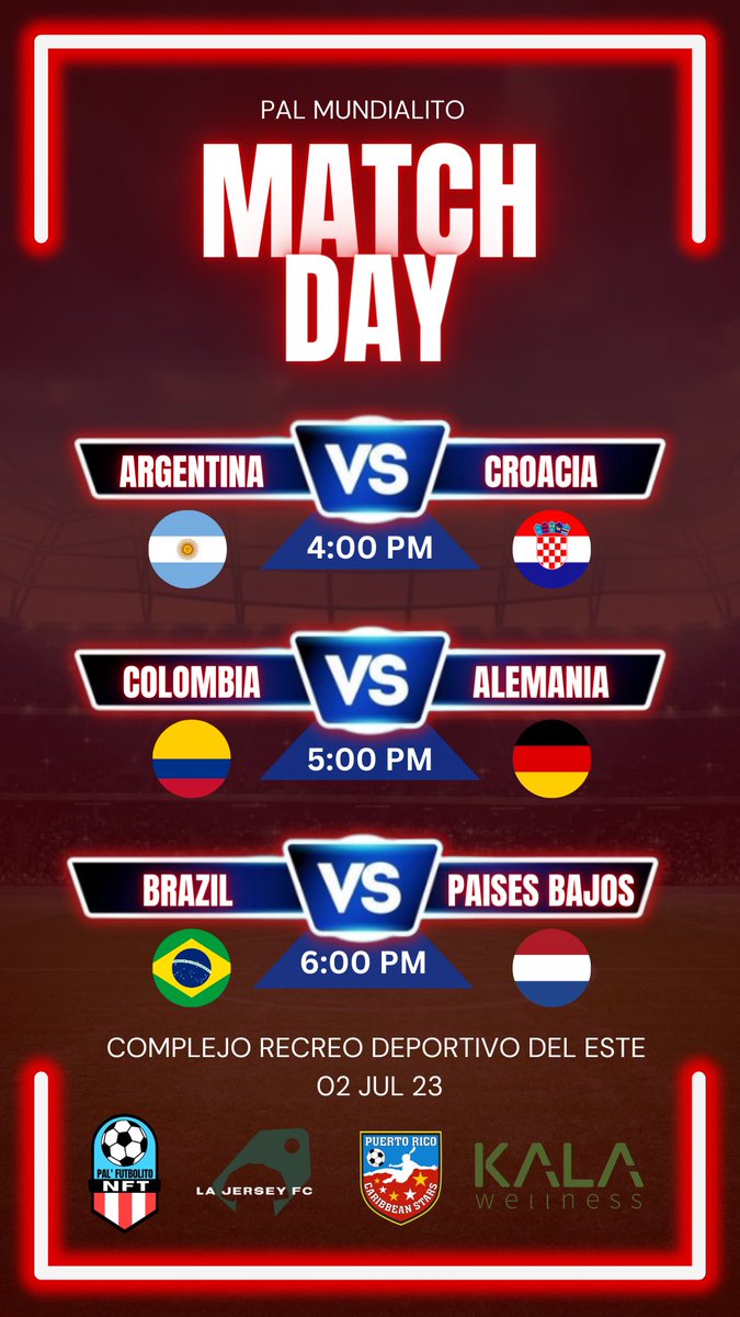Julie (@soyjul114) on Twitter photo Corillo de Puerto Rico, están más que invitados a esta primera fecha de partidos. Hay calidad de futbolistas en todos los equipos, no se lo van a querer perder! Estamos celebrando el 1er Año de <a href="/PalFutbolitoNFT/">Pal’ Futbolito NFT / Live Now!</a> Corillo de Puerto Rico, están más que invitados a esta primera fecha de partidos. Hay calidad de futbolistas en todos los equipos, no se lo van a querer perder! Estamos celebrando el 1er Año de <a href="/PalFutbolitoNFT/">Pal’ Futbolito NFT / Live Now!</a>