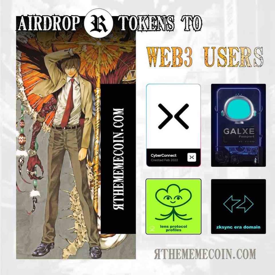 rthememecoin's tweet photo. 💫 $R is the memecoin project on ZkSync

Our team will #airdrop tokens to #web3 users, targeting holders

👉#Galxe Passport
👉#ZkSync Era domain
👉#CyberConnect NFT
👉#Lens profile
👉#SpaceID domain

🏆free-mint NFT slots
🔵LIke &amp; Retweet and follow
Comment your wallet address👇 https://t.co/2Nm5CkXK3K
