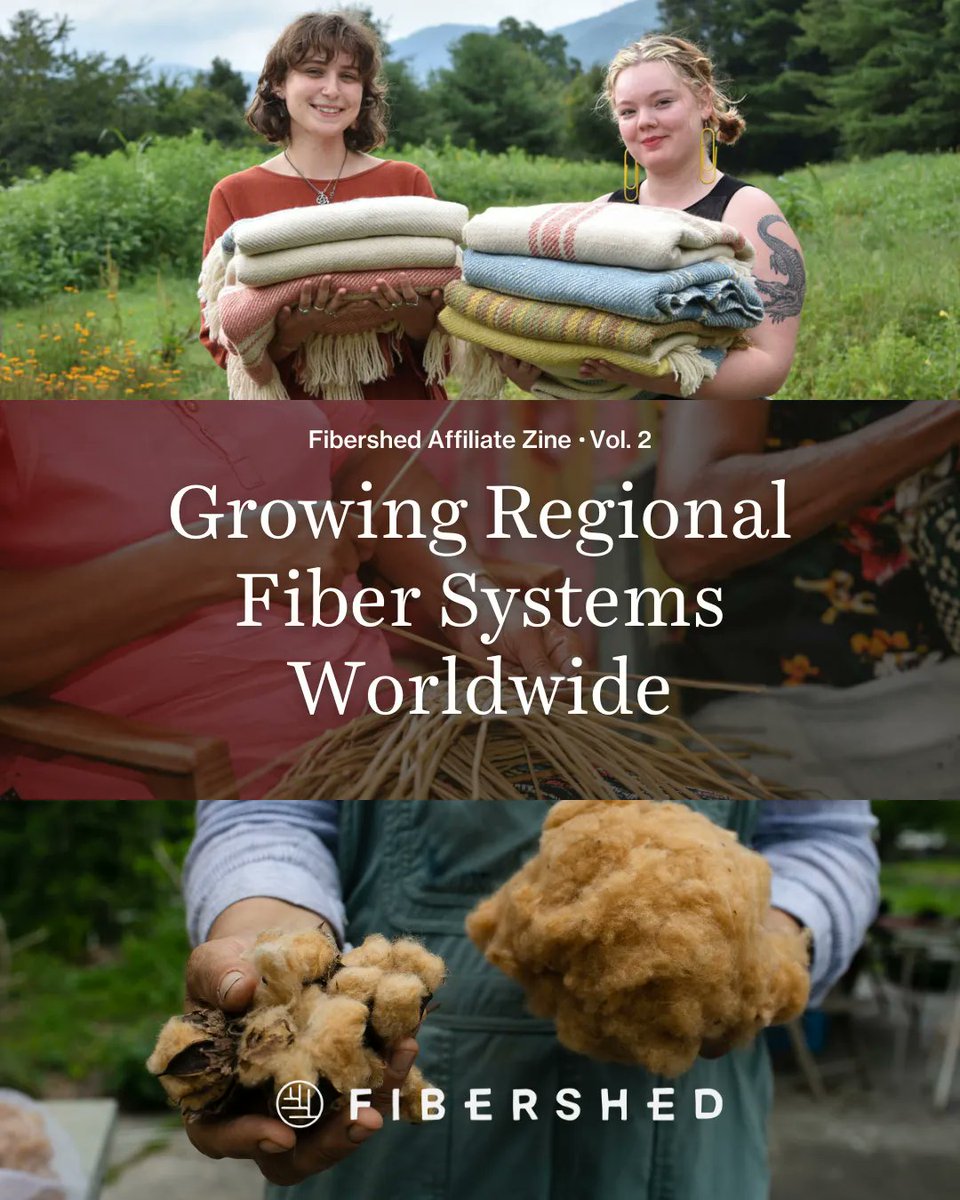 Fibershed's tweet photo. Volume two of the annual #ThreadingResilience Zine is live! Explore the zine to read stories from Fibershed Affiliates around the world who are revitalizing land-based textile economies & communities that restore the soil & cultural practices: https://t.co/CTkg1ivuhe https://t.co/kreNWRHyHT
