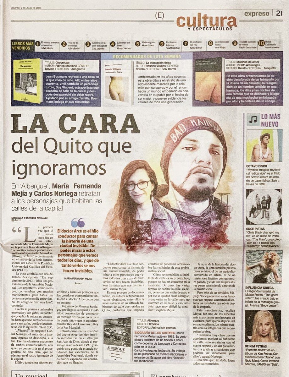 En estos días, en que ya no se encuentra el diario de papel —como hace 10 años— en la esquina de mi barrio, me emociona mucho ver esto. 

Gracias a Mariella Toranzos (<a href="/ChicaCultura/">Mariella TN💜💚</a>) y <a href="/Expresoec/">Diario Expreso</a> por hacerlo posible 🖤