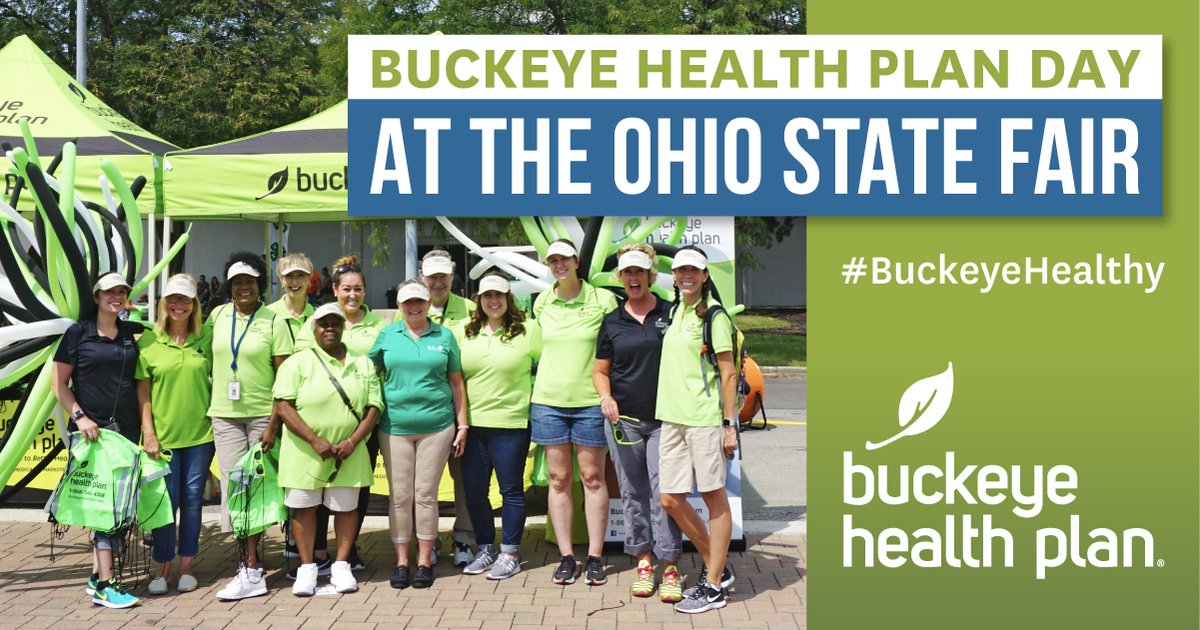 Sunday, July 30 is Buckeye Health Plan Day at the #OhioStateFair! Come see us at our tent near the Cardinal Gate for fun giveaways! #BuckeyeHealthy