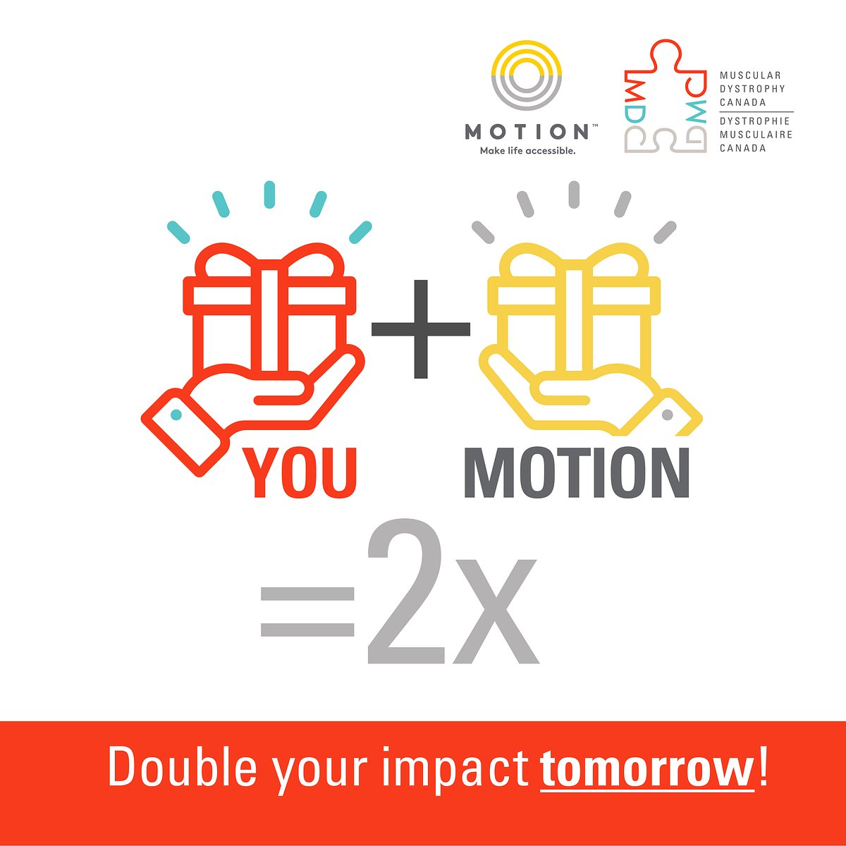 MD_Canada's tweet photo. Don't forget! Tomorrow is #MotionMatchMonday – all gifts made to the Walk & Roll for MDC will be matched, up to $7,500. This offer is valid only on gifts received on July 3 by 12 PM ET! Donate at https://t.co/uGGYRF2oqL and double your impact!
#WalkRollMDC @motioncares https://t.co/uNyGdiD8vz