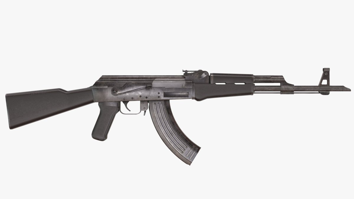 c77di's tweet photo. AK rifle modeled in blender, textured in substance painter https://t.co/3NaW7nrqrZ