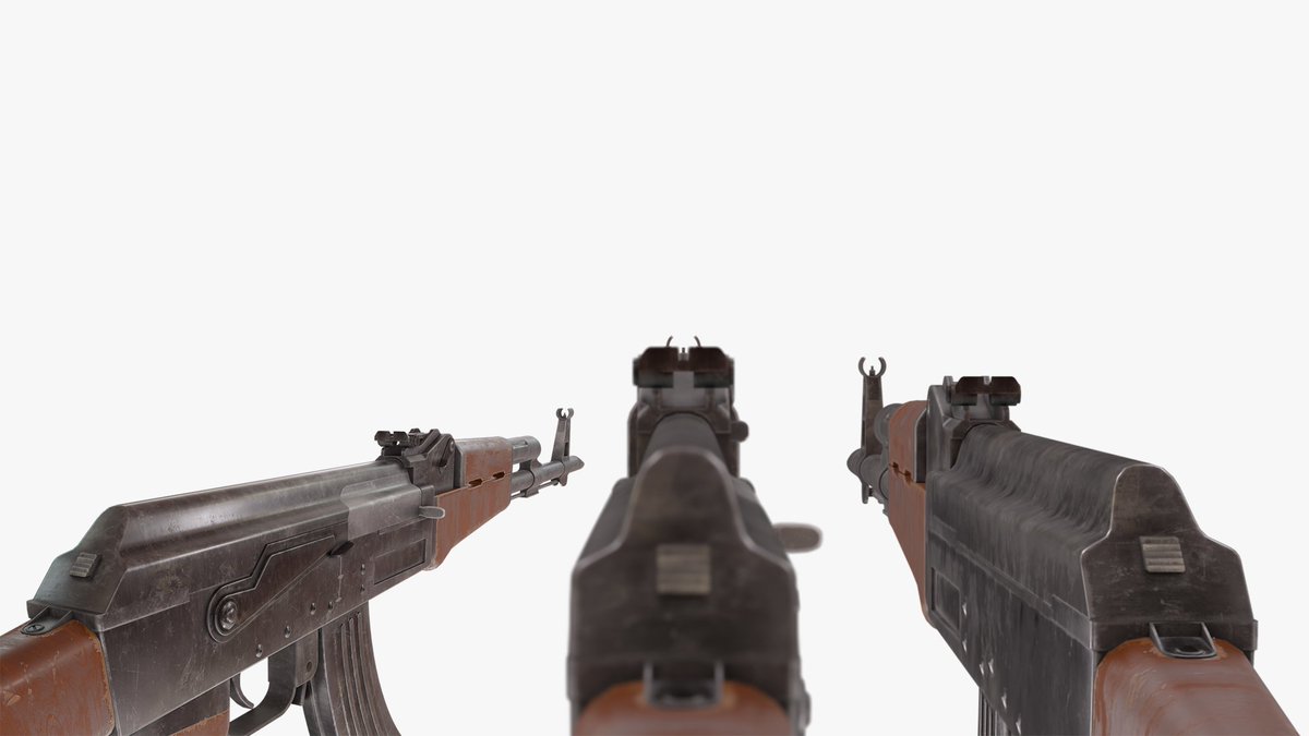 c77di's tweet photo. AK rifle modeled in blender, textured in substance painter https://t.co/3NaW7nrqrZ