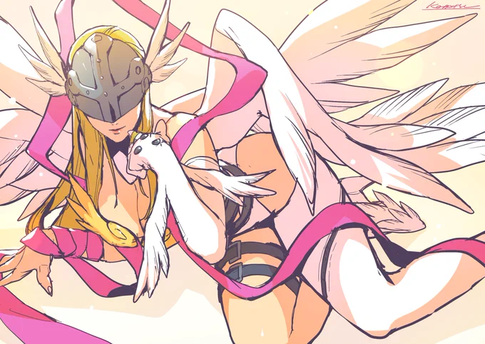 エンジェウーモン描いたラクガキしてなかったらちゃんと絵ヘタになったなガハハ 