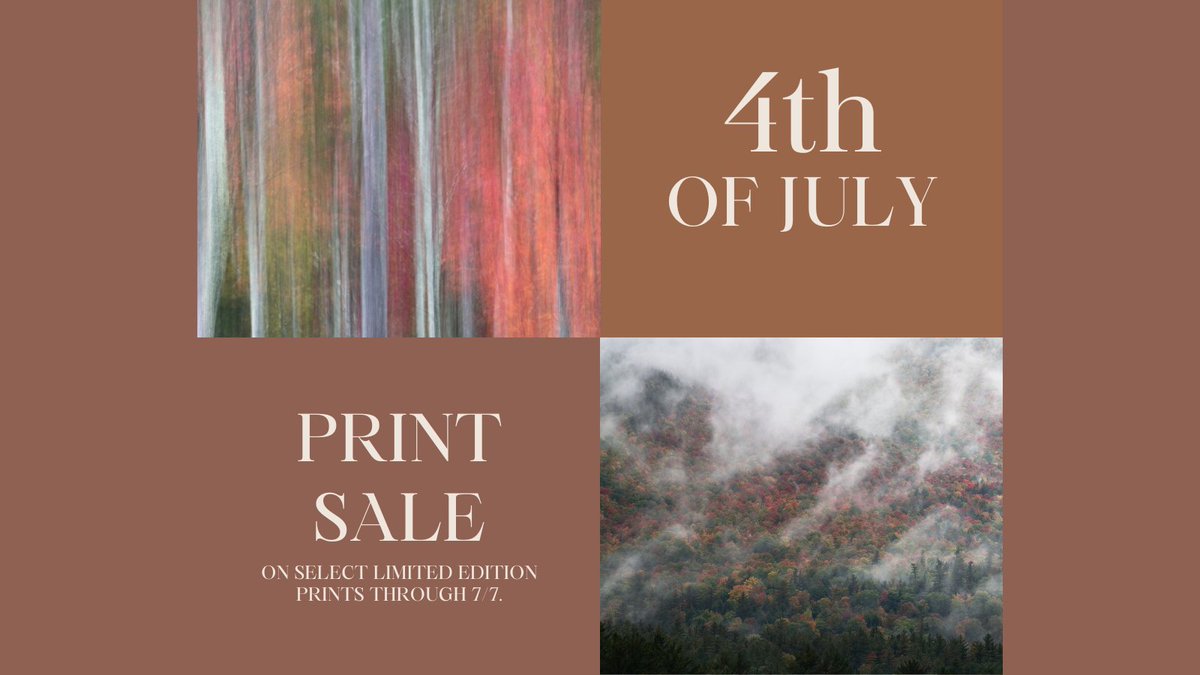 A bit of a celebration of the woodlands I'm fortunate enough to call home, I'd be honored to get one of these single copies to you or a friend. naturessakephoto.com/july-4th-sale