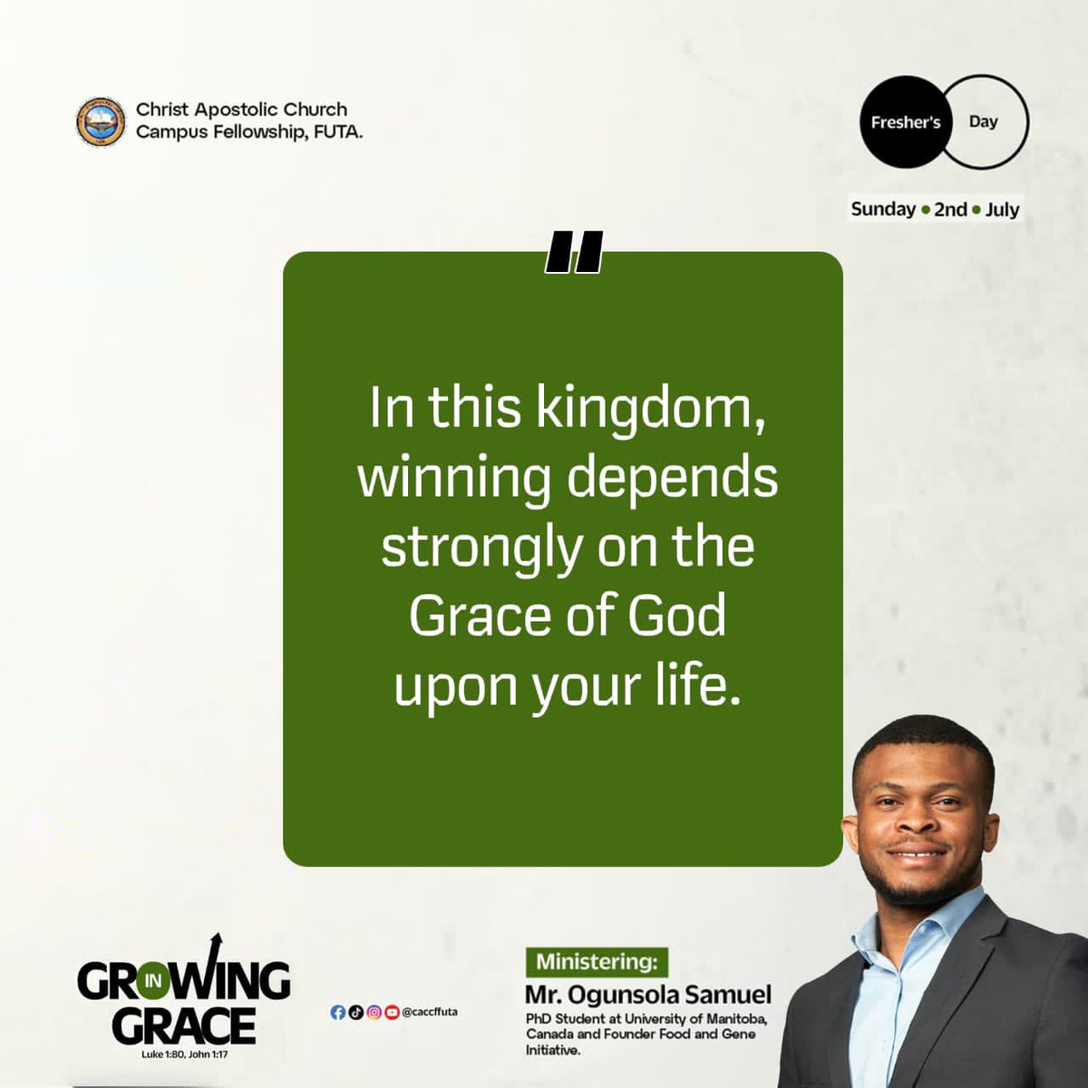 caccffuta_'s tweet photo. Today at our South Gate Branch, we welcomed, celebrated, and honored our freshers.
Today was dedicated to them with sound teachings from our guest speaker, Mr. Ogunsola Samuel.
#caccf #caccffuta #futa #akure #sunday #sermon https://t.co/1Et9PcrppC