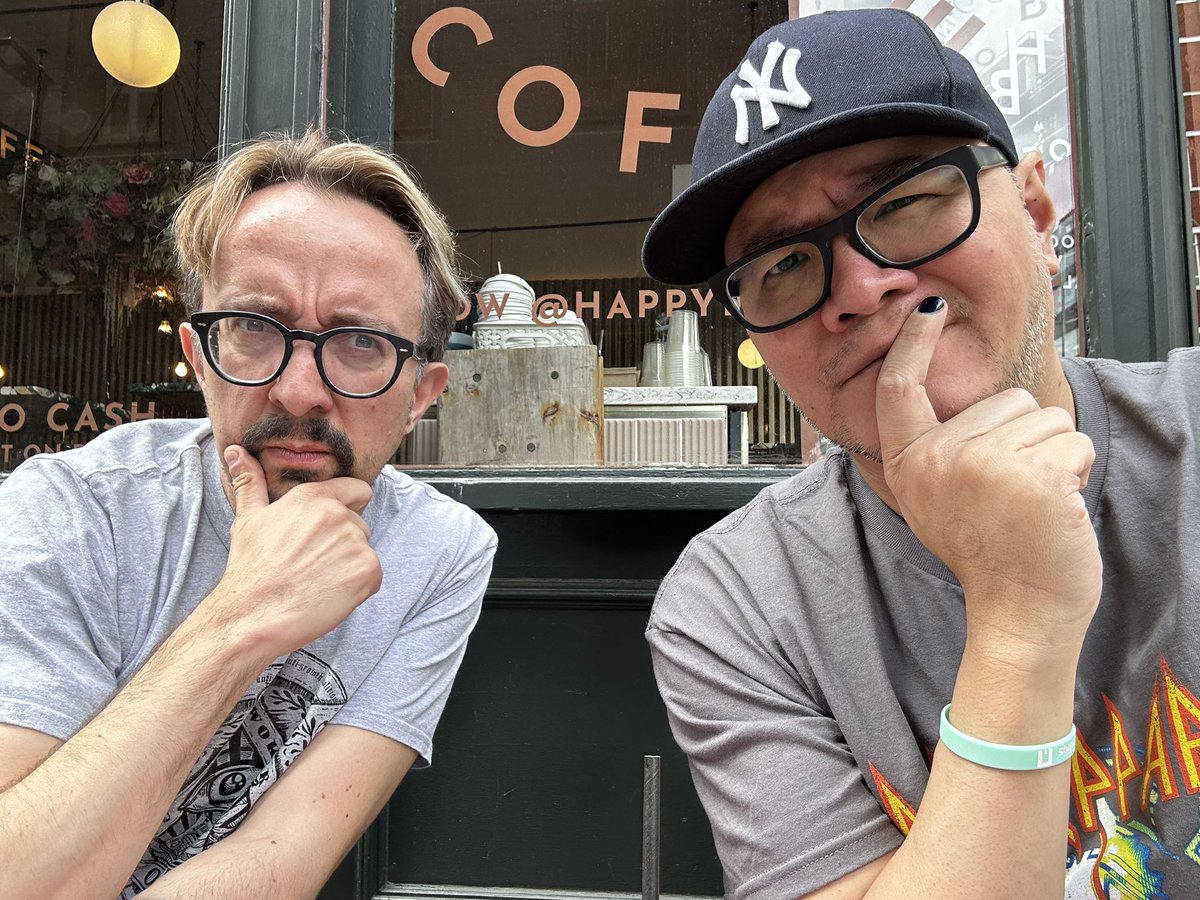 wireframejames's tweet photo. Always happy to reunite with my dude @newjorg whenever Iโm in London Towne, which is now. Grateful for this energetic guy. #hashtagblessed https://t.co/OFG8LjNB2t