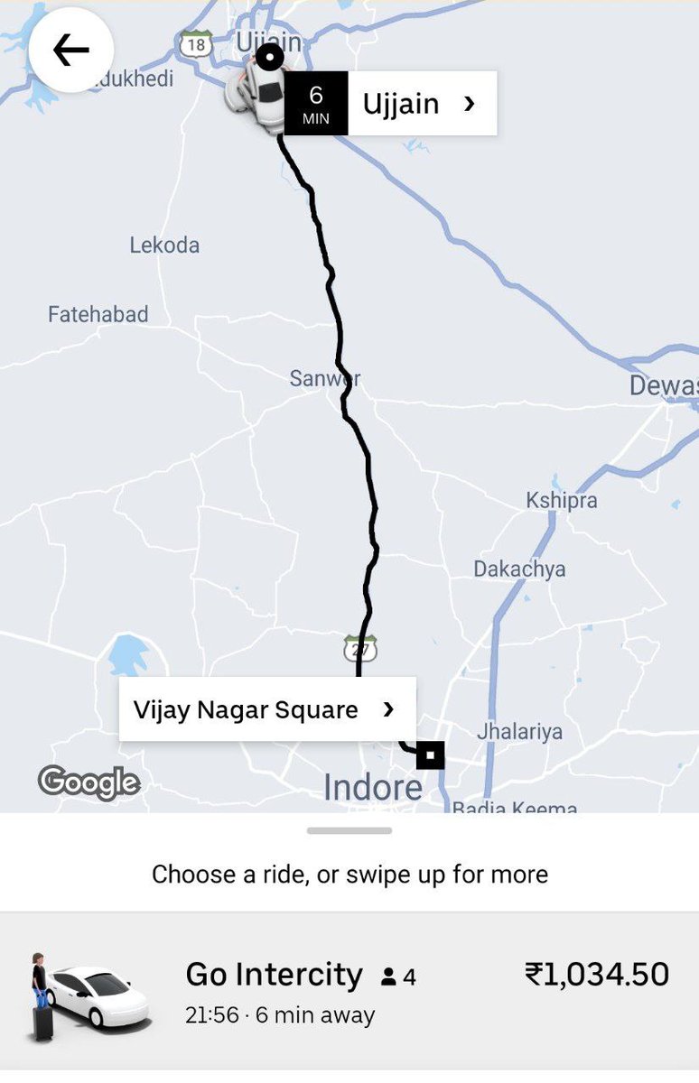 Deals99_STG's tweet photo. @ola_supports @Uber_India also charged for the distance only 1100 and ola charged for this distance 2259. I am sure now the fraud has been done with me by ola. @ola_supports @Olacabs https://t.co/qla5scPhzH