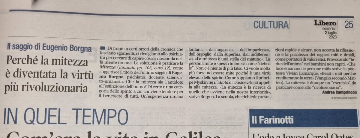 andreacampri's tweet photo. La #rivoluzione della #Mitezza dice lo #psichiatra #EugenioBorgna #LibrosRecomendados #libros #libri #libro #Einaudi #Cultura #culturalsunday #cultural #ElonMusk #Paris #Parigi https://t.co/jGZeKVPomS