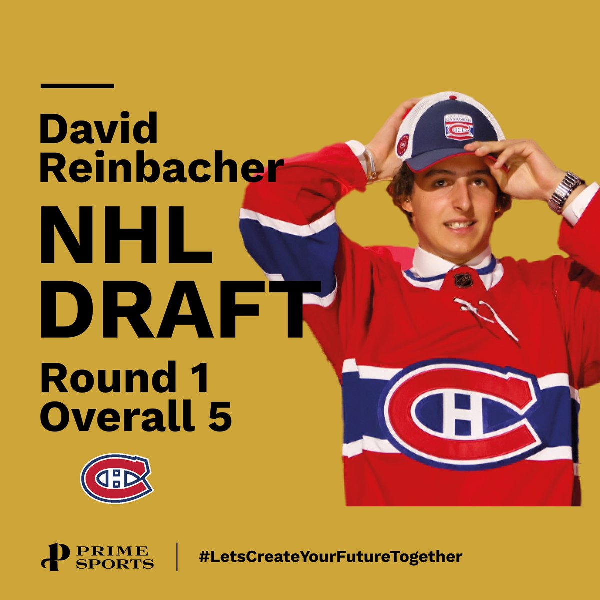 PRIMESPORTSGmbH's tweet photo. Congrats to David Reinbacher! #habs #NHLDraft2023 #nhl https://t.co/Nt5DtzcgXM