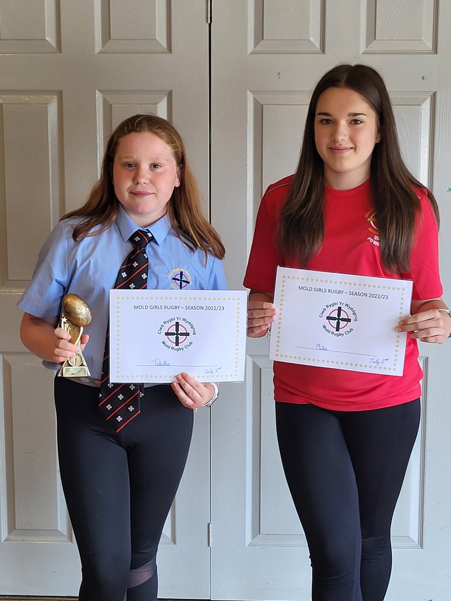 Mold Rugby Girls Presentation Day for Millie. Congratulations also to Tabitha on being awarded Club Woman of the year and players player 👏🏻 <a href="/ArgoedHS/">Argoed HS</a> <a href="/argoed_PE/">Argoed HS PE</a>