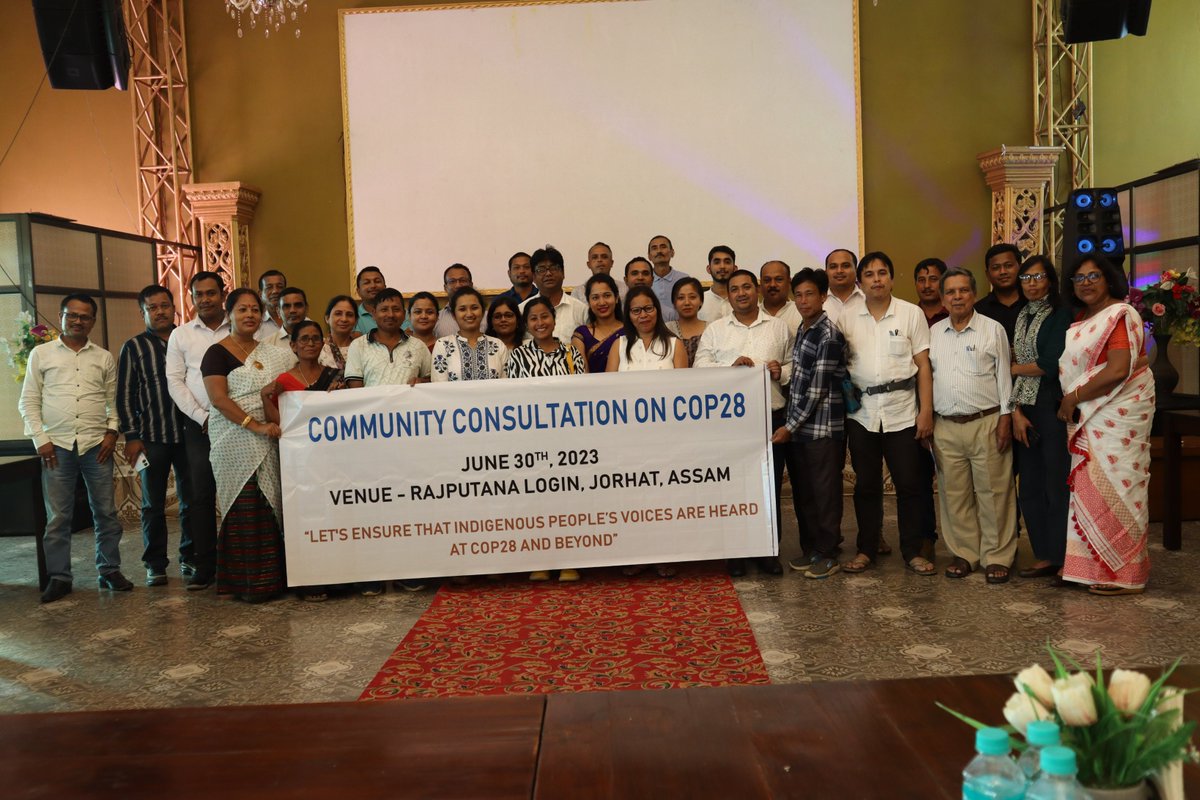 Community consultation on #COP28 & surrounding climate change & local environmental issues in Assam. The session gathered inputs, concerns & recommendations from CSOs & community stakeholders regarding mitigation, adaptation & resilience measures to inform the policy discussions.