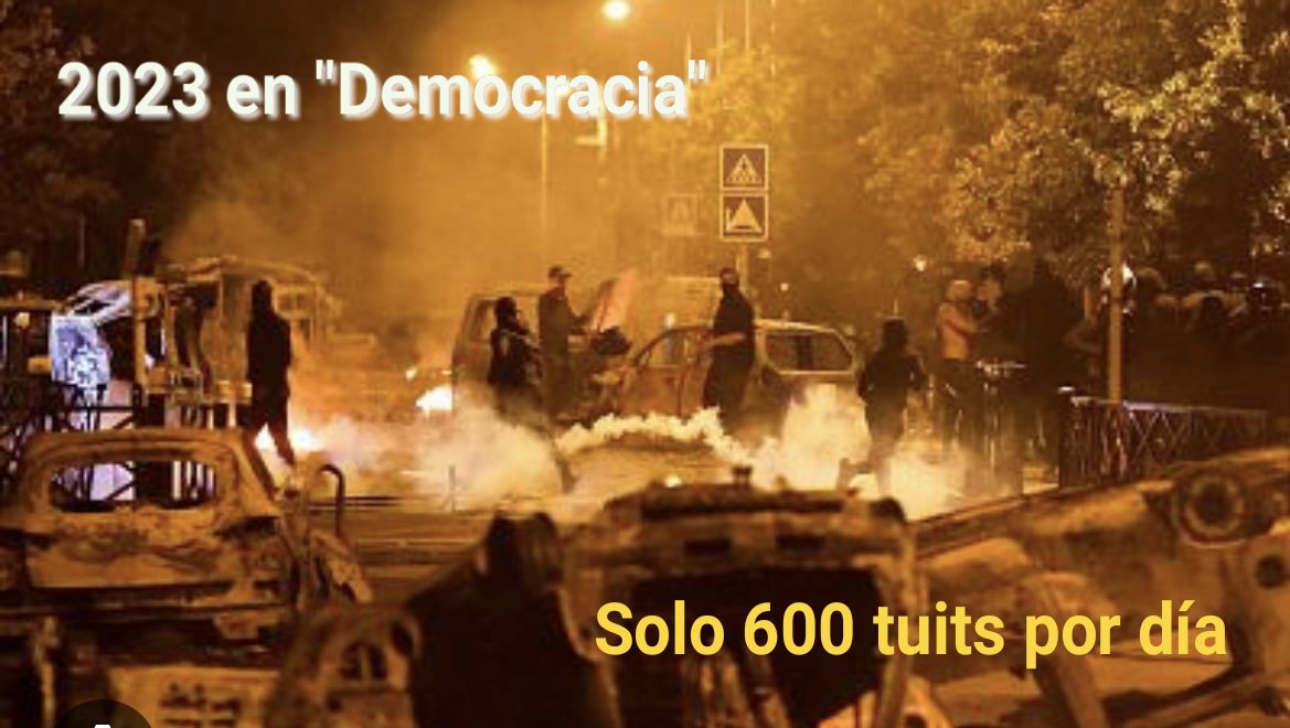 rodriguezccy's tweet photo. Recuerdo las guarimbas en Venezuela por allá en el 2017, donde las redes sociales jugaron un papel fundamental para la desestabilización, pero como ahorita son en Francia y no les conviene ahora si hay que limitar la visualización de los contenidos a 600 por día.

¿Qué tal?  Elon https://t.co/lqXEoz9a72