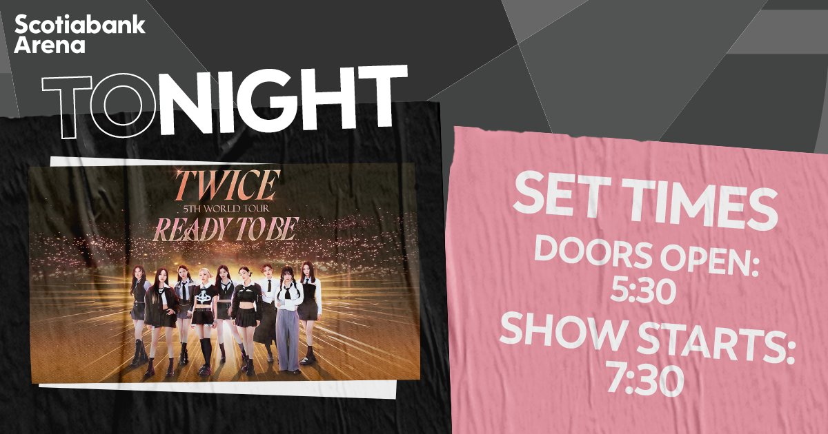 Scotiabank Arena on Twitter "🚨 TONIGHT NIGHT 1 🚨 🚪 DOORS 530PM 🎤