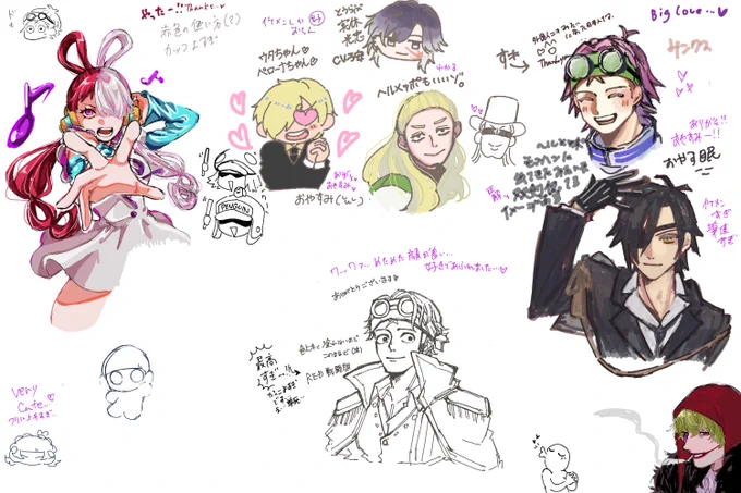 絵チャに参加してくださった相互さん達ほんとにありがとうございました😳💕とっても楽しかったです!!んで皆絵がうめ～～～‼️‼️‼️‼️ 