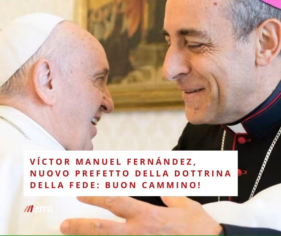 Felicitazioni a <a href="/Tuchofernandez/">Víctor Manuel Fernández, Tucho, Cardenal</a> nominato da <a href="/Pontifex/">Pope Leo XIV</a> Prefetto della Dottina della fede: nei suoi scritti la #teologia dialoga con la cultura, la missione evangelizzatrice, la spiritualità e le questioni sociali | in Italia pubblicati da #EMI➡️emi.it/?product_cat=l…