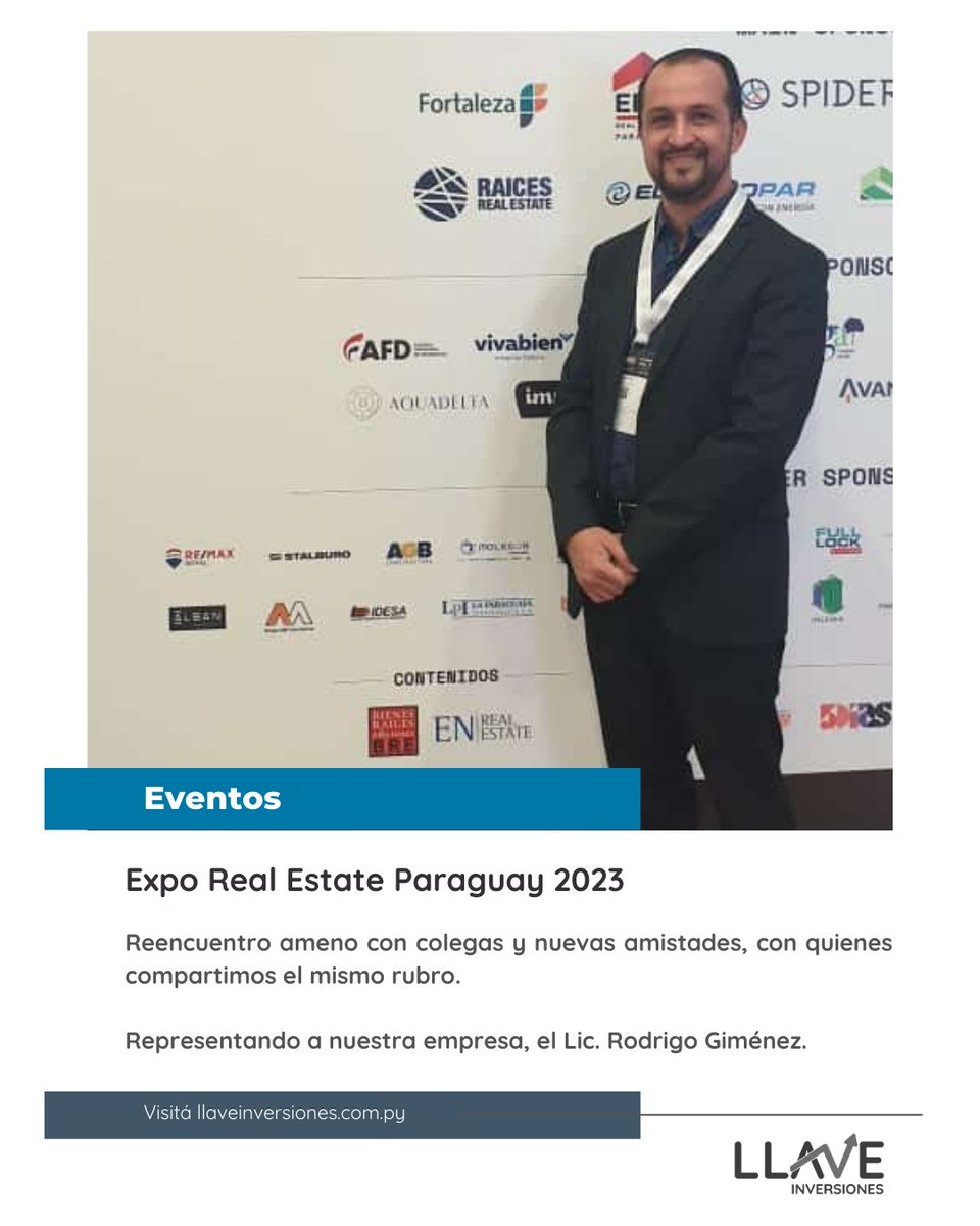 llavepy's tweet image. El pasado jueves 29 de junio, nuestro director estuvo presente en la Expo Real Estate 2023, compartiendo con colegas y aprendiendo de la experiencia de todos. 🔑👏

#ExpoRealEstateParaguay #llaveinversionespy