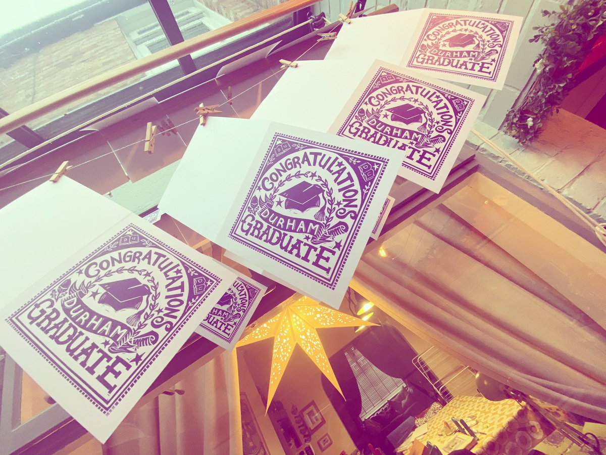 WstoneDurhamUni's tweet photo. #DurhamGraduation cards &amp; #Durham merchandise on its way! so many of our visitors &amp; #DurhamGraduates are loving these #Bespokecards We've just placed another order with our local artist and they're getting prepared right now in time for your special day! #WaterstonesDurhamUni 🎓 https://t.co/ay14r8wX6s
