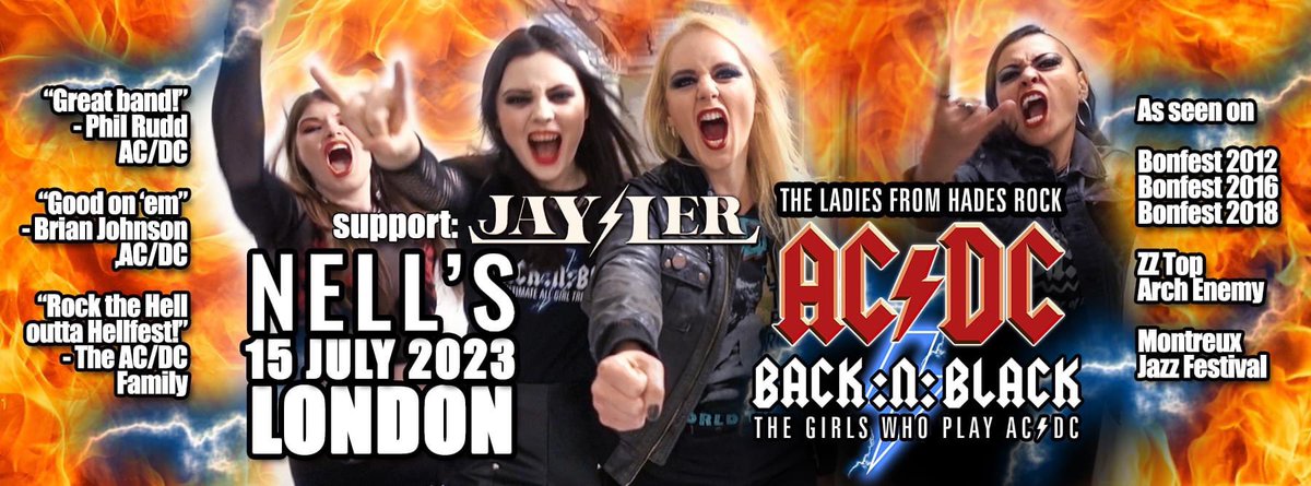 Are you ready to rock #london?? 💥 Catch us #liveandloud at @NellsLondon supporting the @backnblackgirls on the 15th July Don’t miss out!