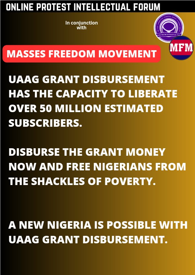 Grant is supposed to be meant for the ordinary citizens &amp; targeted to empowering the poor masses, hence we have right to lay claim to disbursement,
disburse the grant money now &amp; saved Nigerians from the current harsh economy reality.

<a href="/ARISEtv/">ARISE NEWS</a> 
<a href="/UN_HRC/">UN Human Rights Council</a>
<a href="/BillClinton/">Bill Clinton</a>
<a href="/officialABAT/">Bola Ahmed Tinubu</a>