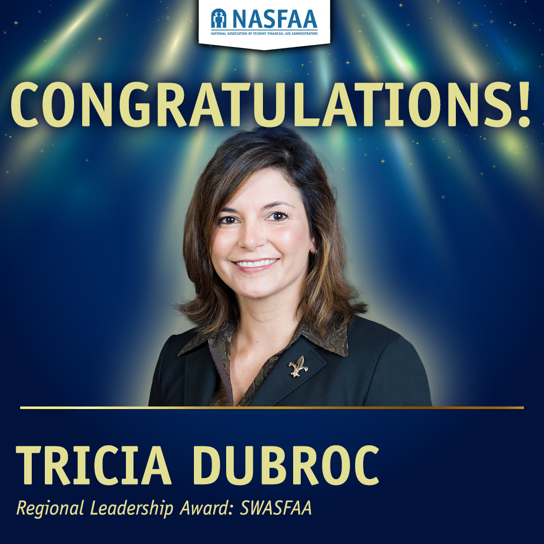 nasfaa's tweet photo. @SWASFAA’s Tricia Dubroc, vice president at Louisiana Public Facilities Authority; and @WASFAA_org’s Anthony Morrone, director of financial aid at @NevadaState. https://t.co/7QJtMmJ0G8