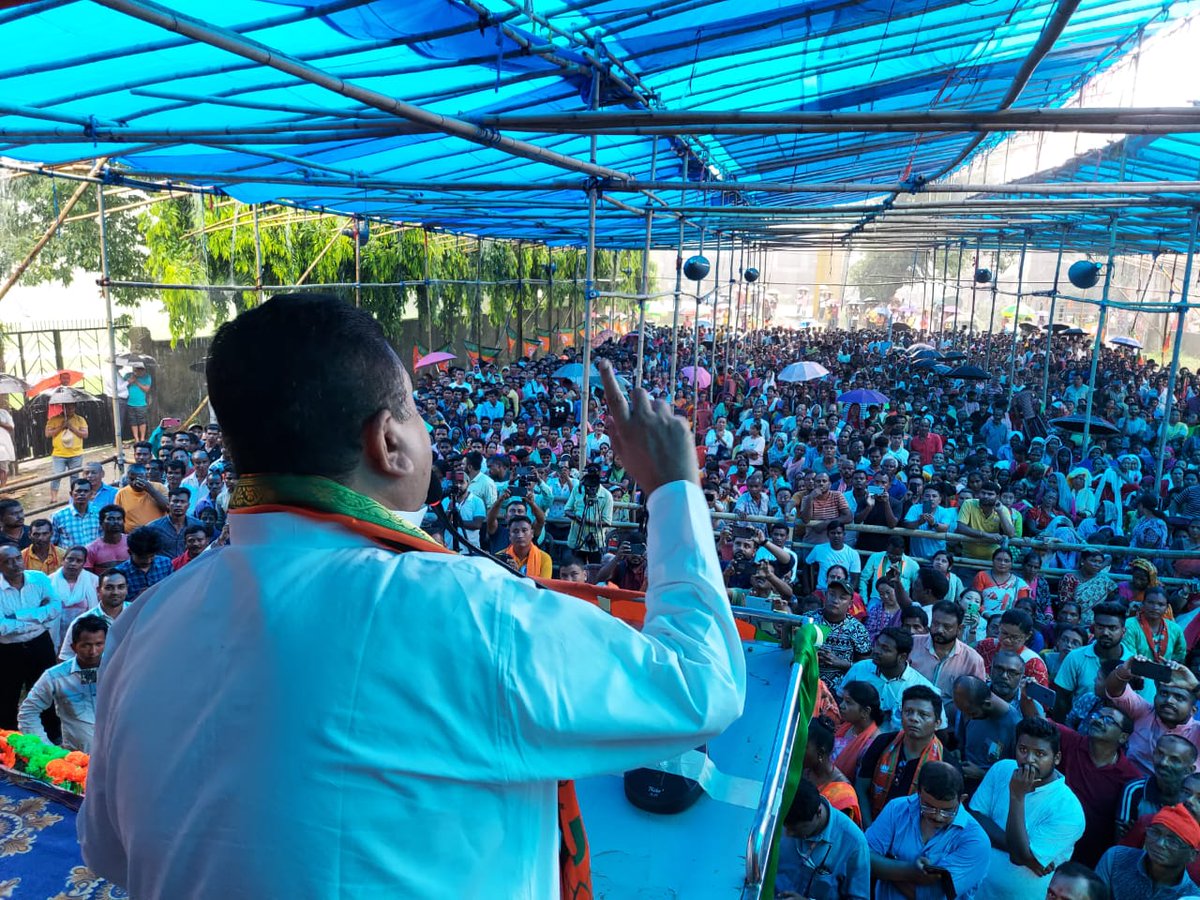 SuvenduWB's tweet photo. The euphoria & enthusiasm among the @BJP4Bengal Supporters & Karyakartas at the three Rallies at Madarihat, Kalchini & Kumargram in the Alipurduar District, indicates that BJP will perform exceedingly well in this district. I am certainly hopeful that the BJP Candidates will win the maximum number of seats in the upcoming Three-tier Panchayat Elections by defeating the Regional TMC Party Candidates.

@AmitShah @JPNadda @sunilbansalbjp @amitmalviya @mangalpandeybjp